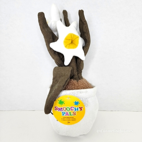 DAISY 🌼 Smoochy Pals 9" Daisy's in White Potted Planter w/ Cute Face ☆ NWT ☆ - Picture 2 of 5